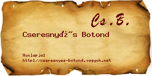Cseresnyés Botond névjegykártya