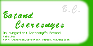 botond cseresnyes business card