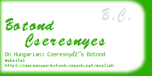 botond cseresnyes business card